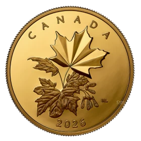 2025 Canada Multifaceted Maple Leaves – 1-oz. Pure Gold Coin