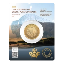 2026 Canada $200 Our Purest Bison - 1 oz. 99.999% Pure Gold (Premium Bullion) Coin