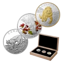 2014 Canadian Cougar - 5 Coin Pure Gold, Platinum and Silver Set