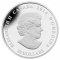 2014 Canadian $20 Stained Glass: Casa Loma - 1 oz Fine Silver Coloured Coin (coin is toned)