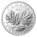 2014 Canadian $20 Majestic Maple Leaves - 1 oz Fine Silver 3-Coin Set (toned)