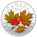 2014 Canadian $20 Majestic Maple Leaves - 1 oz Fine Silver 3-Coin Set (toned)