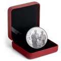 2014 Canadian $20 Royal Generations: Her Majesty Queen Elizabeth II, Prince Charles, Prince William and Prince George - 1 oz Fine Silver Coin - Tarnished