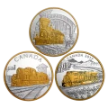 2017 Canada $20 Locomotives Across Canada: 3 Coin Subscription - 1 oz Fine Silver & Gold-plated Coins