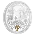 2018 Canadian $20 First World War Battlefront Series: Canada’s Hundred Days - 1 oz Fine Silver & Gold-plated Coin