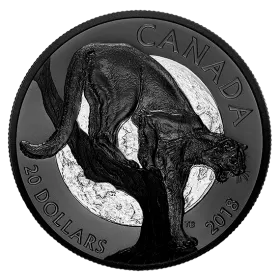2018 Canadian $20 Nocturnal by Nature: The Cunning Cougar - 1 oz Fine Silver Coin