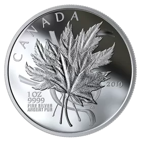 2019 Canadian $20 The Beloved Maple Leaf - 1 oz Fine Silver Coin