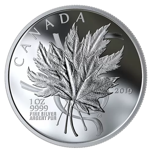 2019 Canadian $20 The Beloved Maple Leaf - 1 oz Fine Silver Coin