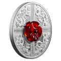 2019 Canadian $20 Lest We Forget - 1 oz Fine Silver & Murano Glass Coin