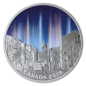 2019 Canadian $20 Sky Wonders: Light Pillars - 1 oz Fine Silver Coloured Coin