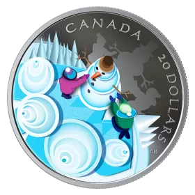 2019 Canadian $20 Mystical Snow Day - 1 oz Fine Silver Coin