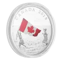2019 Canadian $20 Canada's National Flag - 1 oz Fine Silver Coloured Coin