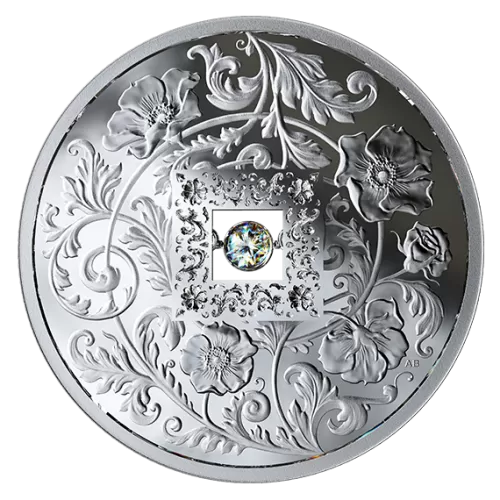 2019 Canadian $20 Sparkle of the Heart - Fine Silver Coin with Fire and Ice™ Canadian Diamond