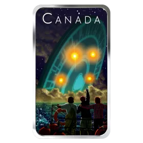 2019 Canadian $20 Unexplained Phenomena: Shag Harbour UFO Incident 1 oz Fine Silver Coin (Glow-in-the-Dark)
