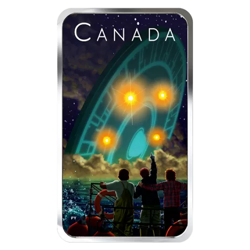 2019 Canadian $20 Unexplained Phenomena: Shag Harbour UFO Incident 1 oz Fine Silver Coin (Glow-in-the-Dark)