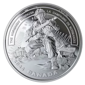 2019 (1944-) Canadian $20 Second World War Battlefront Series: The Normandy Campaign - 1 oz Fine Silver Coin