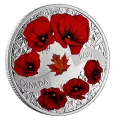 2021 Canadian $20 A Wreath of Remembrance: Lest We Forget - 1 oz Fine Silver Coloured Coin