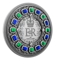 2022 (1952-) Canadian $20 The Imperial State Crown - 1 oz Fine Silver Coin with Gemstones