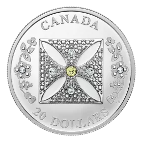 2022 Canadian $20 Her Majesty Queen Elizabeth II’s Diamond Diadem - 1 oz Swarovski® Crystal & Fine Silver Coin