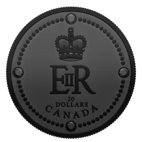 2022 (1952-) Canadian $20 Queen Elizabeth II’s Royal Cypher - 1 oz Fine Silver Coin
