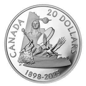 2023 (1898-) Canadian $20 125th Anniversary of Yukon - 1 oz Fine Silver Coin