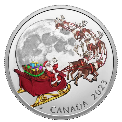 2023 Canadian $20 The Magic of the Season - 1 oz Fine Silver Coin with Black Light Effect