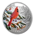 2023 Canadian $20 Colourful Birds: Northern Cardinal - 1 oz Fine Silver Coin