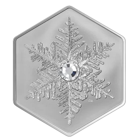 2023 Canadian $20 Snowflake - 1 oz Fine Silver Coin with Crystal Insert