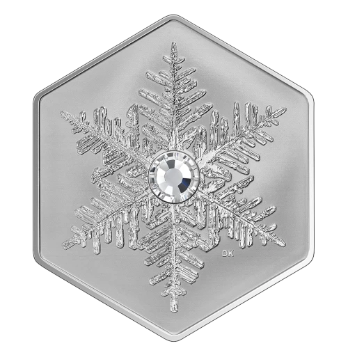 2023 Canadian $20 Snowflake - 1 oz Fine Silver Coin with Crystal Insert