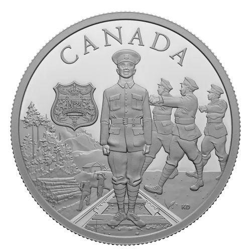 2023 Canadian $20 Commemorating Black History: No. 2 Construction Battalion - 1 oz Fine Silver Coin