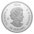 2024 Canada $20 Wildlife Reflections: Grizzly Bear - 1 oz Fine Silver Coloured Coin-no outside box