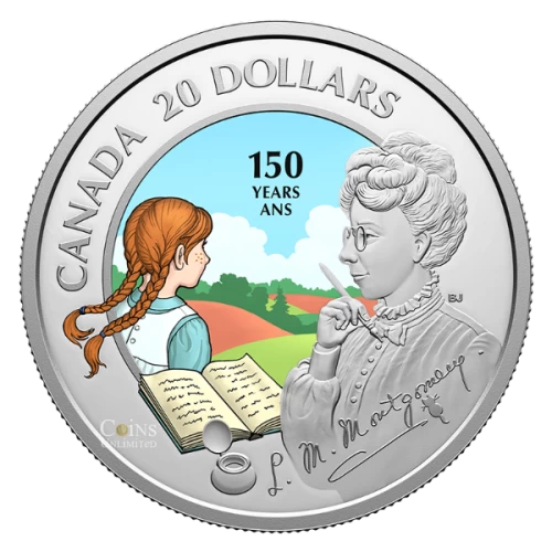 2024 Canada $20 Birth of L. M. Montgomery 150th Anniversary 1 oz Pure Silver & Colourized Coin