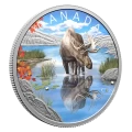 2024 Canada $20 Wildlife Reflections: Moose - 1 oz Fine Silver Coloured Coin
