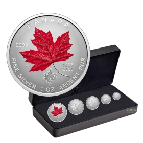 2025 (1965-) Canada 5-Coin 60th Anniversary of National Flag Fine Silver Fractional Set