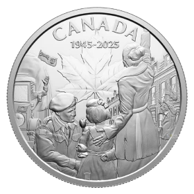2025 Canada $20 80ᵗʰ Anniversary of the End of the Second World War in Europe - 1 oz Fine Silver Coin