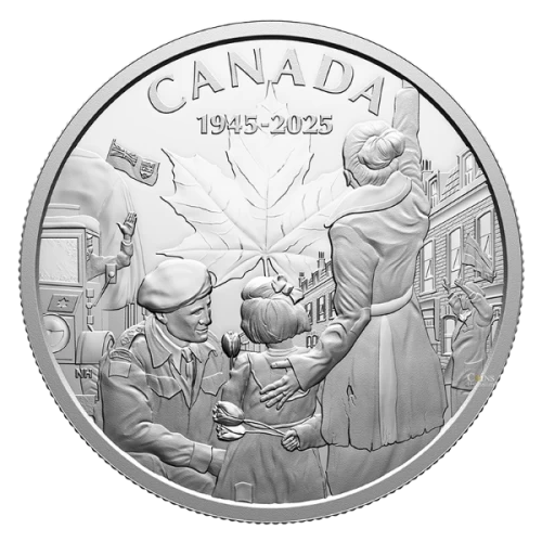 2025 Canada $20 80ᵗʰ Anniversary of the End of the Second World War in Europe - 1 oz Fine Silver Coin