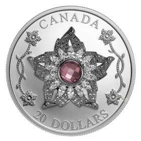 2025 Canada $20 Crown Jewels Series: Williamson Diamond Brooch – 1 oz. Fine Silver Coin