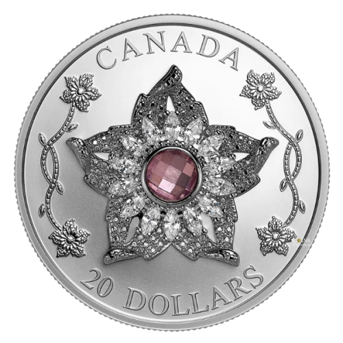 2025 Canada $20 Crown Jewels Series: Williamson Diamond Brooch – 1 oz. Fine Silver Coin