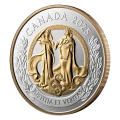 2025 Canada $20 Allegories of Justice and Truth - 1 oz Fine Silver Coin with Gold Plating