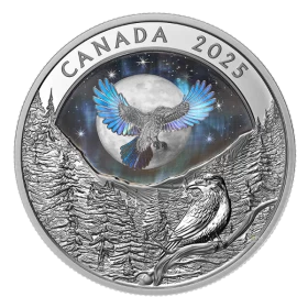 2025 Canada $20 Moon Sky: Raven - 1 oz Fine Silver Coin