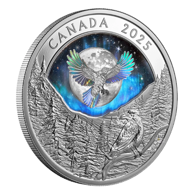 2025 Canada $20 Moon Sky: Raven - 1 oz Fine Silver Coin