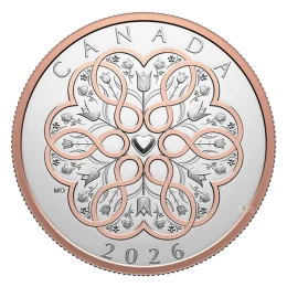 2026 Canada $20 Celebrate Love - 1 oz Fine Silver Gold-plated Coin