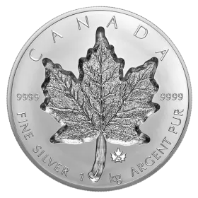 2021 Canadian $250 Super Incuse Silver Maple Leaf - Fine Silver Kilo Coin