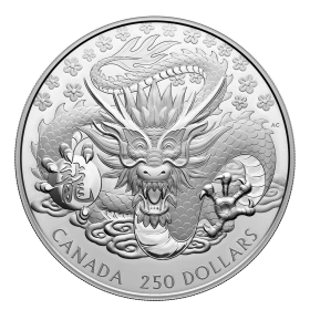 2024 Canadian $250 Lunar Year of the Dragon - Fine Silver Kilo Coin