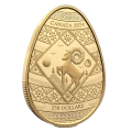 2024 Canadian $250 Pysanka - Pure Gold Egg-Shaped Coin
