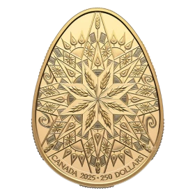 2025 Canada $250 Pysanka - Pure Gold Egg-Shaped Coin