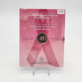 2006-P Canadian 25-Cent Pink Ribbon, Breast Cancer Awareness Quarter Coin (Brilliant Uncirculated) 