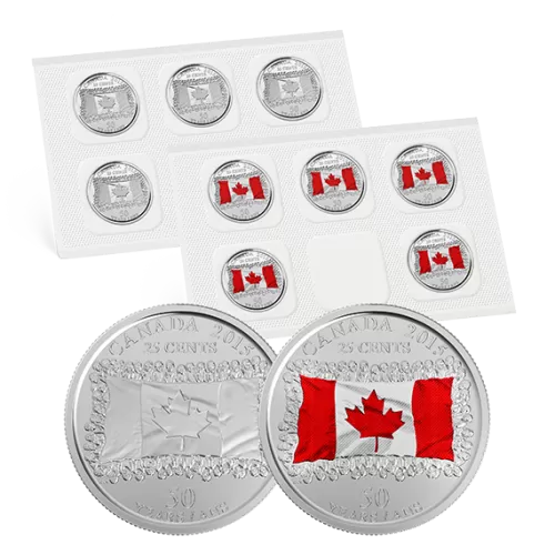 2015 Canadian 25-Cent Canadian Flag 10-Coin Circulation Pack