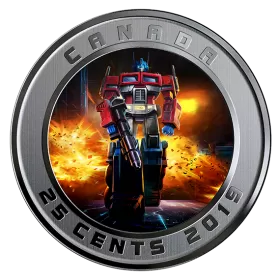 2019 Canadian 25-Cent Optimus Prime - 3D Lenticular Coin