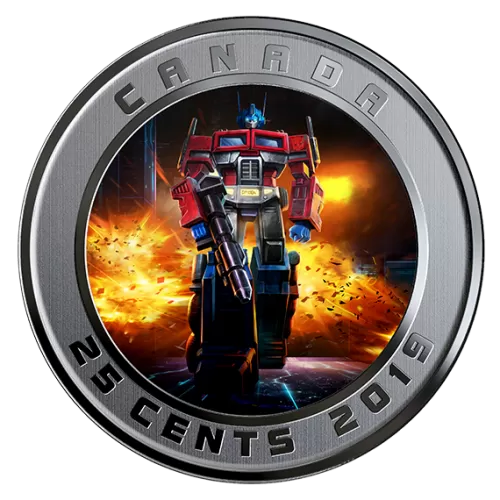 2019 Canadian 25-Cent Optimus Prime - 3D Lenticular Coin